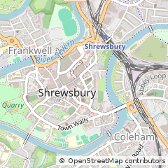 Map of Shrewsbury, Shropshire