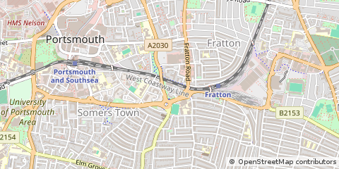 Map of Southsea, Hampshire