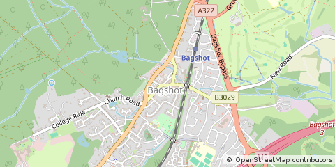Map of Bagshot, Surrey