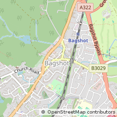 Map of Bagshot, Surrey