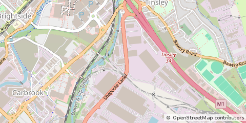 Map of Sheffield, South Yorkshire