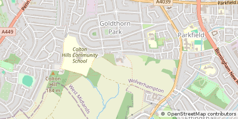 Map of Wolverhampton, West Midlands