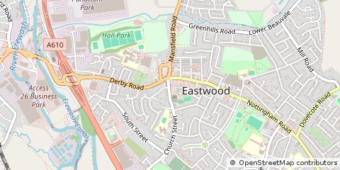 Map of Nottingham, Nottinghamshire