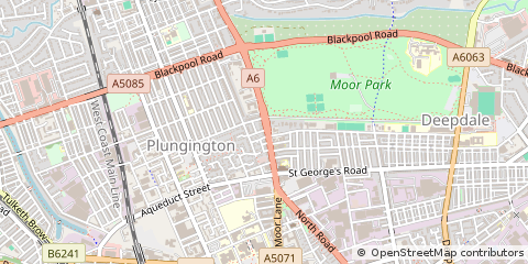 Map of Preston, Lancashire