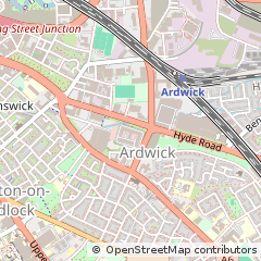 Map of Manchester, Lancashire