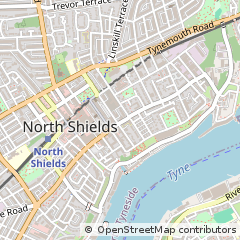 Map of North Shields, Tyne and Wear