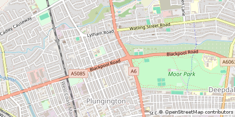 Map of Preston, Lancashire