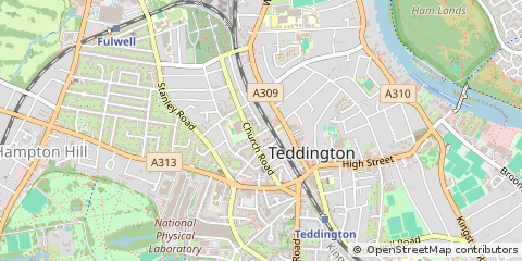 Map of Teddington, Middlesex
