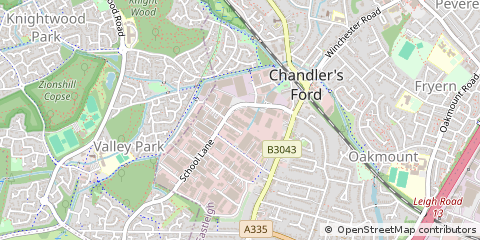 Map of Eastleigh, Hampshire