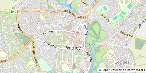 Map of Witney, Oxfordshire