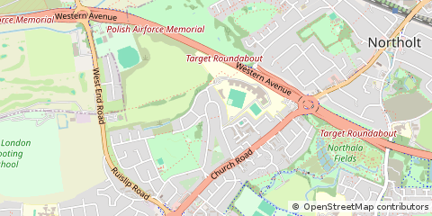 Map of Northolt, Middlesex