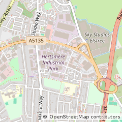 Map of Borehamwood, Hertfordshire