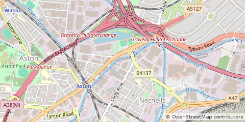 Map of Birmingham, West Midlands