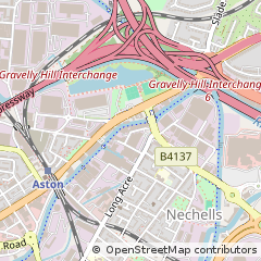 Map of Birmingham, West Midlands