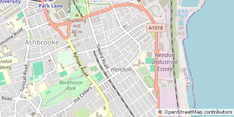 Map of Sunderland, Wearside