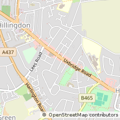 Map of Hillingdon, Middlesex