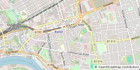 Map of Newcastle Upon Tyne