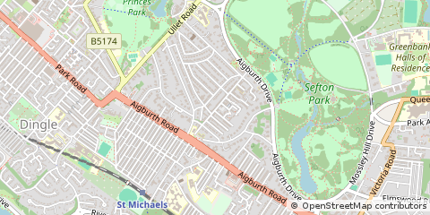 Map of Liverpool, Merseyside