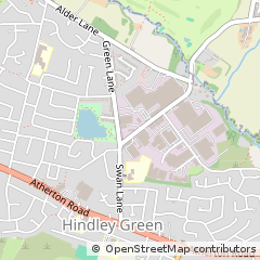 Map of Wigan, Lancashire
