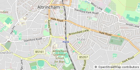 Map of Altrincham, Greater Manchester