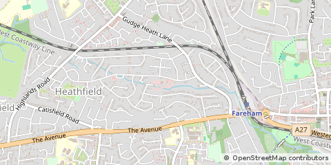 Map of Fareham, Hampshire
