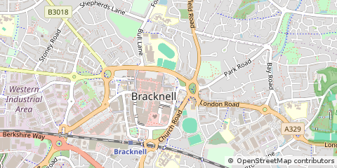 Map of Bracknell, Surrey