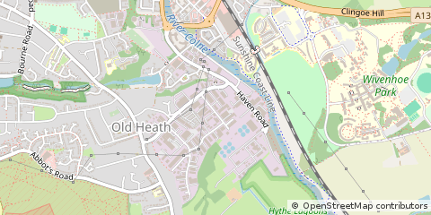 Map of Colchester