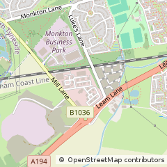 Map of Hebburn, Tyne and Wear