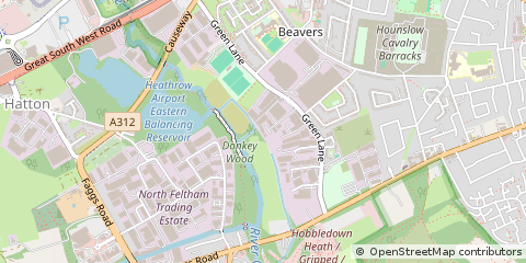 Map of Hounslow, Middlesex