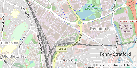 Map of Milton Keynes, Buckinghamshire
