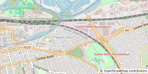 Map of Reading, Berkshire