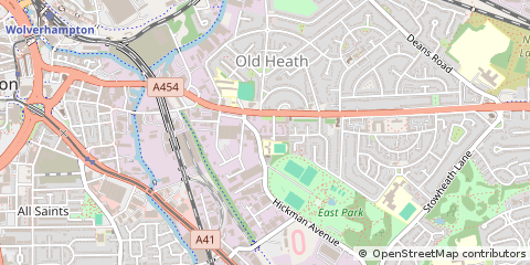 Map of Wolverhampton, West Midlands