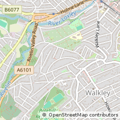 Map of Sheffield, South Yorkshire