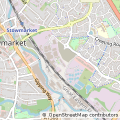 Map of Stowmarket, Suffolk