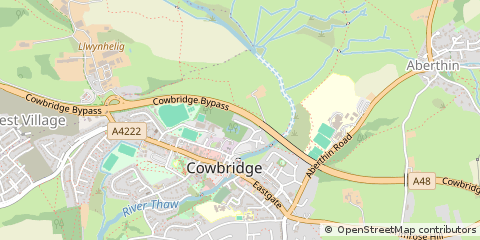 Map of Cowbridge, Vale of Glamorgan