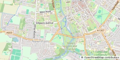 Map of Cambridge, Cambridgeshire