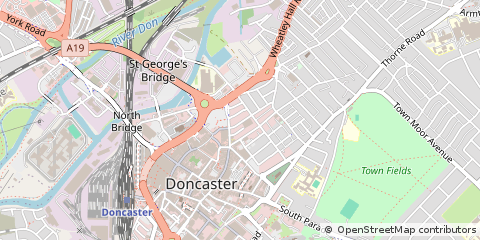 Map of Doncaster