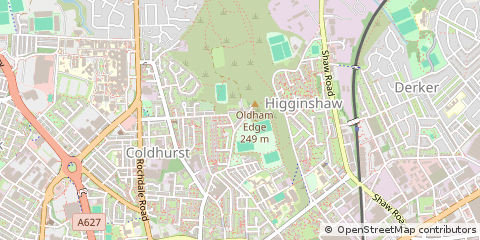 Map of Oldham