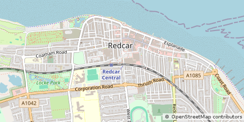 Map of Redcar, Cleveland