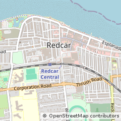Map of Redcar, Cleveland