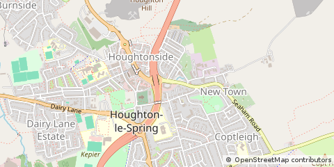 Map of Sunderland, Tyne and Wear
