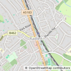 Map of Radlett, Hertfordshire