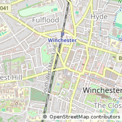 Map of Winchester, Hampshire
