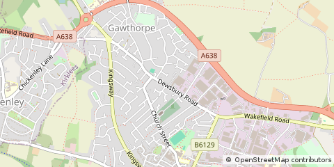 Map of Wakefield, West Yorkshire