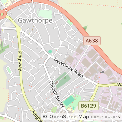 Map of Wakefield, West Yorkshire