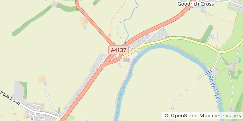 Map of Ross on WYE, Herefordshire