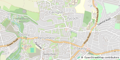 Map of Swansea