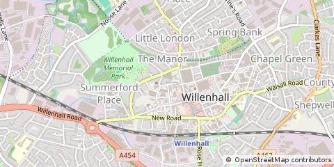 Map of Willenhall, West Mids