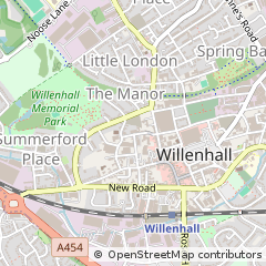 Map of Willenhall, West Mids