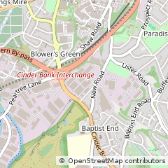 Map of Dudley, West Midlands